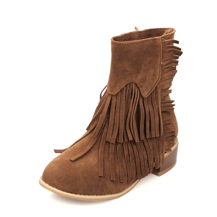 Title 3, Bottines courtes en daim Simple Wind Plus Size ...