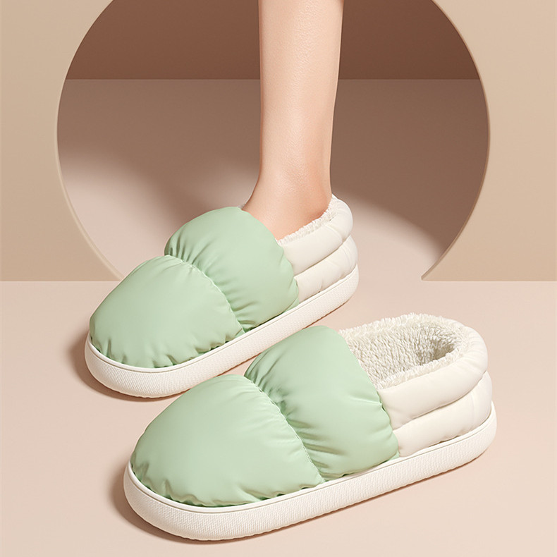 Plush Warm Antiskid Cotton Slippers For Household Use
