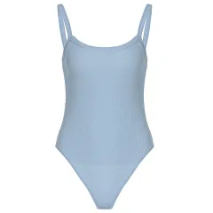Summer Sexy Slim Slimming Bodysuit With Sling - Blue - View 1