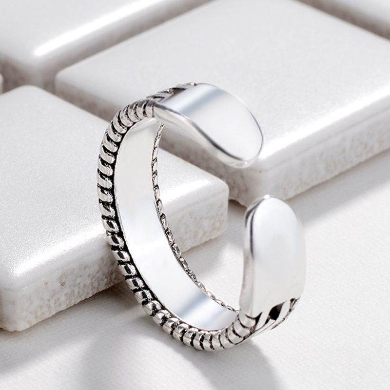 Korean Version Of Personality Fashion Jewelry Retro Old Style Twist Ring