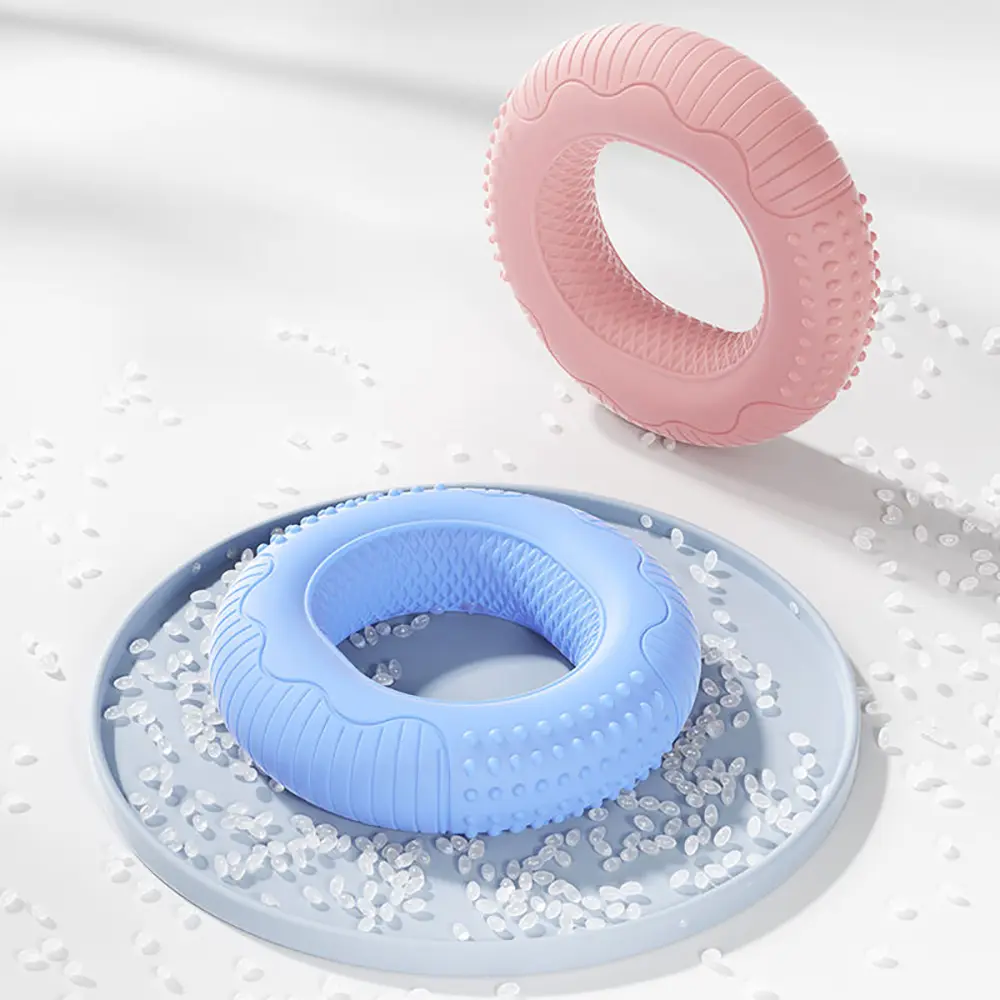Silicone Adjustable Hand Grip Arm Strength Exercise Gripping Ring Fitness Gym Finger Forearm Trainer Carpal Expander Hand Grip Strengthener Silicone Rings Finge