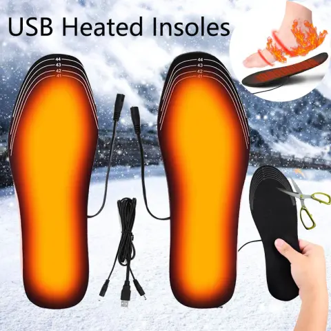 USB Heated Shoes Insoles Can Be Cut Winter Warm