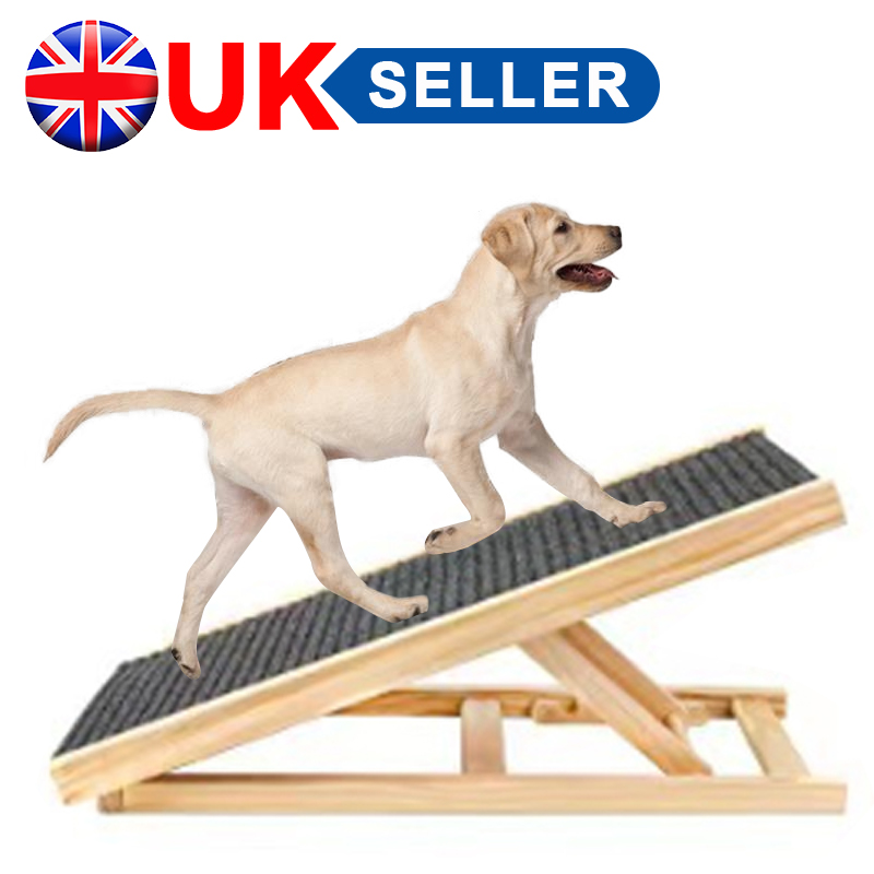 Foldable Dog Stairs Non-Slip Pet Ramp Adjustable Heights Ladder For Car Sofa Bed - Default