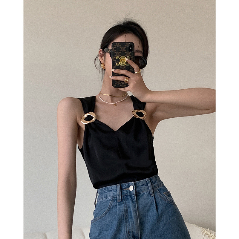 Women's Korean Style Pure Desire Style Metal Decorative Sling