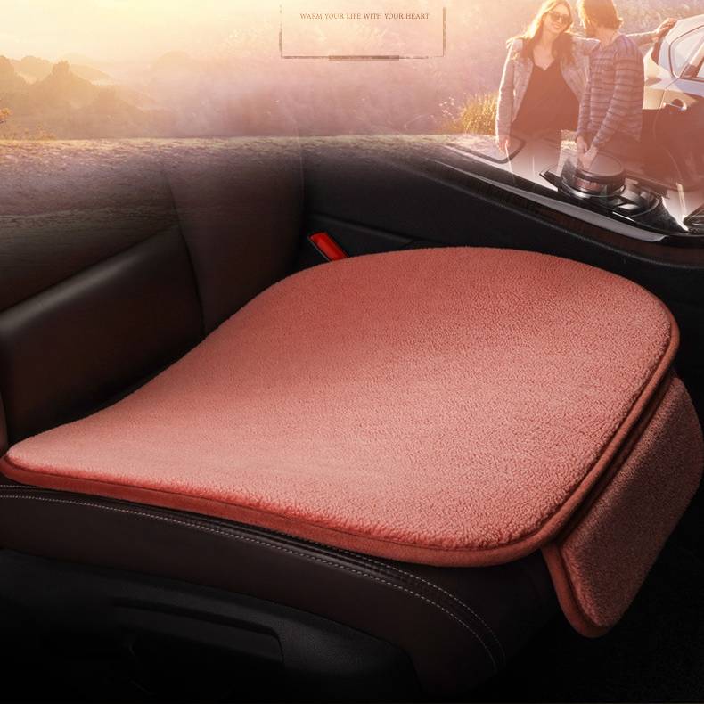 Car Seat Cushion Fleece Plush Winter Seat Cushion Without Backrest Single Piece