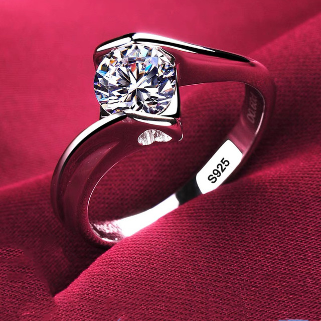 Title 1, Platinum Ring Round Cut Zircon