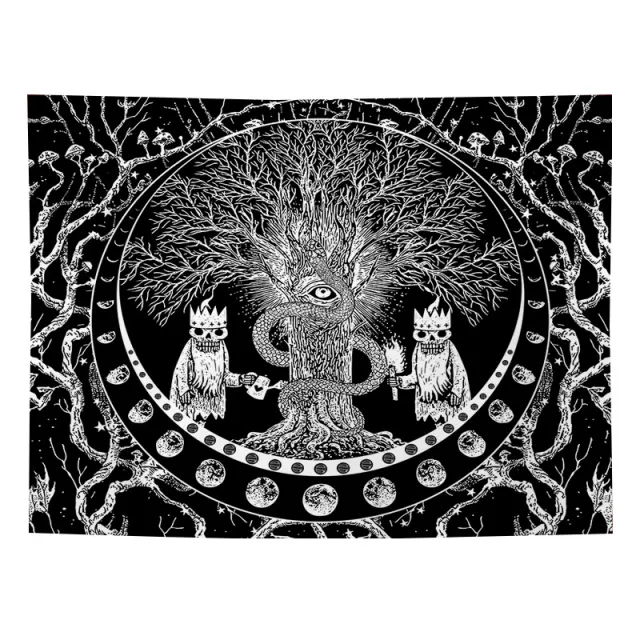 Tree Of Life Background Cloth Home Tapestry Black - Shop at LoveMi