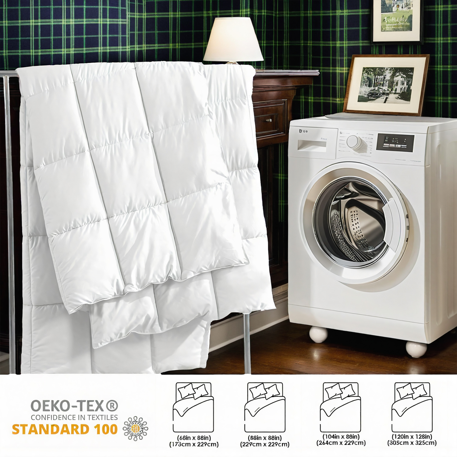 The Cozy Cloud Oversized Comforter, With Its Stylish Plaid Design And Extra-plush Fill, This Heavyweight Duvet Is A Dream For Any Dorm Or Bedroom. Enjoy Year-round Warmth And Comfort. — view 6