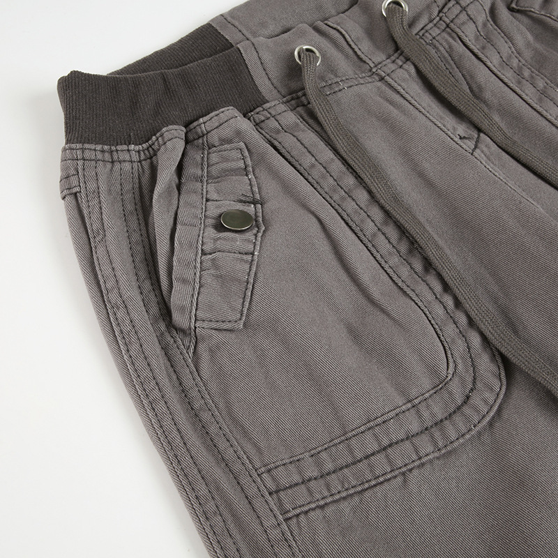 Lace-up Low-waisted Casual Wide-leg Pants