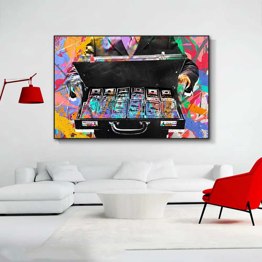 Abstract Money Doodle Art Poster and Canvas Painting