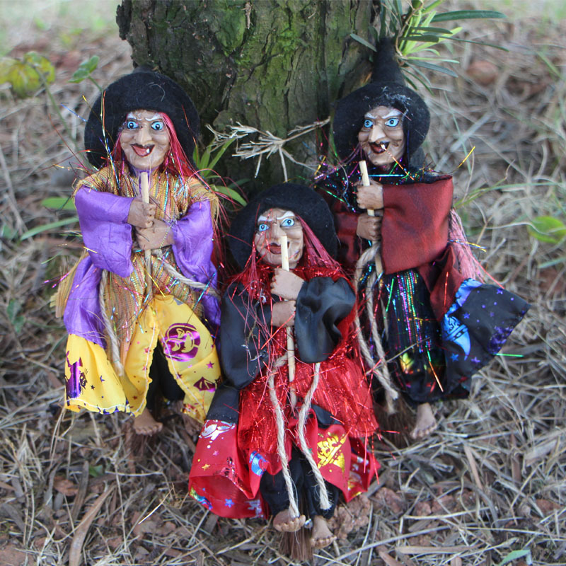 Festival bar retro witch ornaments broom haunted house