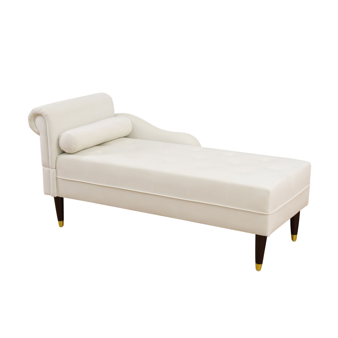 Pickup Only--White Fluffy Fabric Living Room Lounger