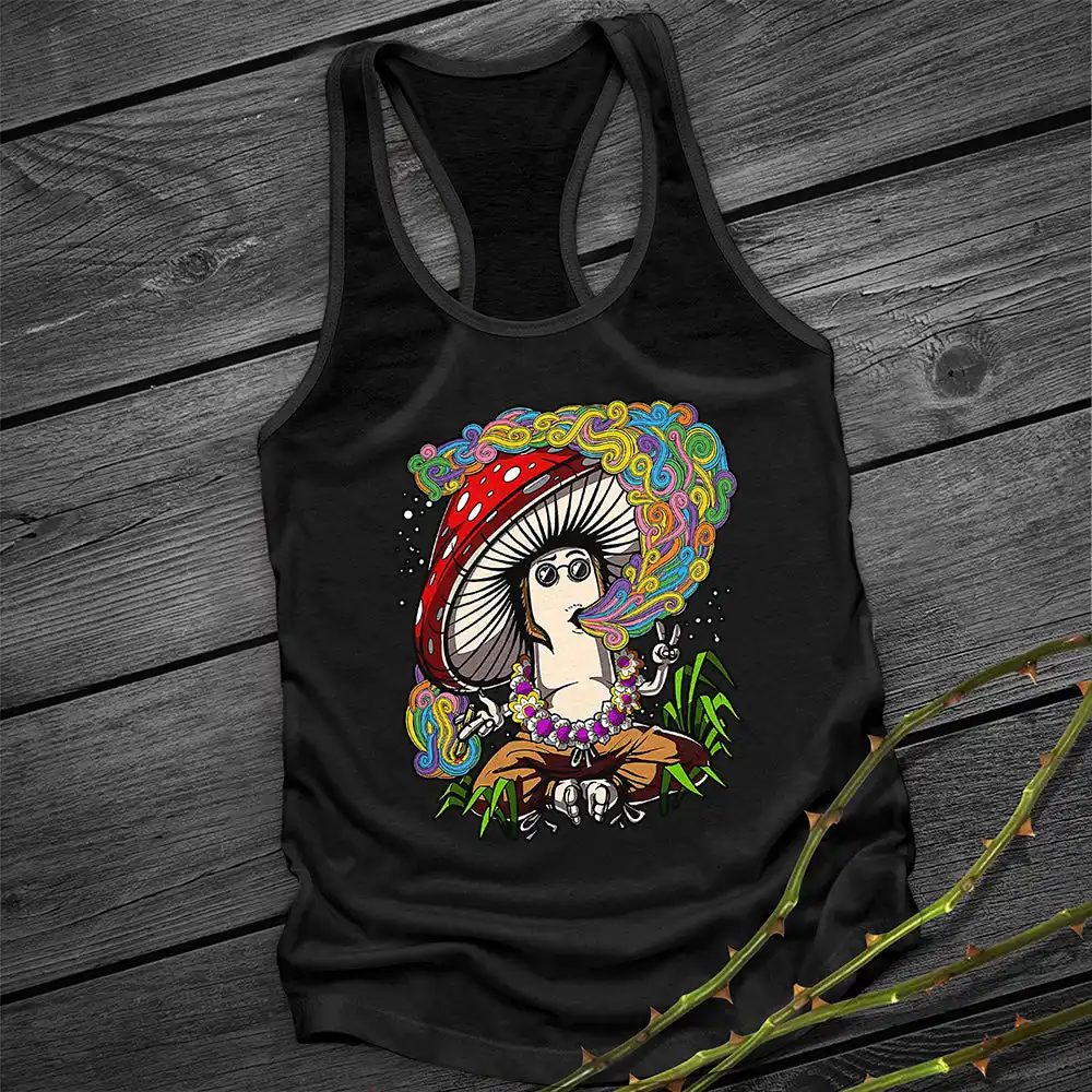 Women's Summer Loose Top With Patterned Vest