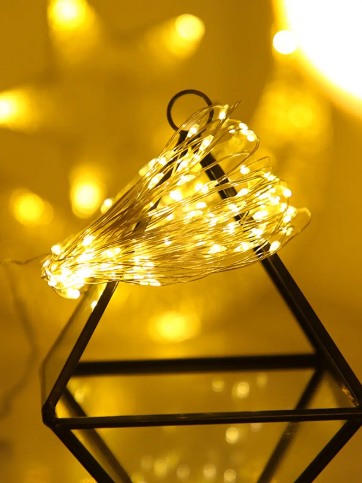 Cross-border LED Solar Copper Wire Lights, Fairy Color Lights, Courtyard Decoration Atmosphere Lights, Outdoor Waterproof Copper Wire Lights, String Lights