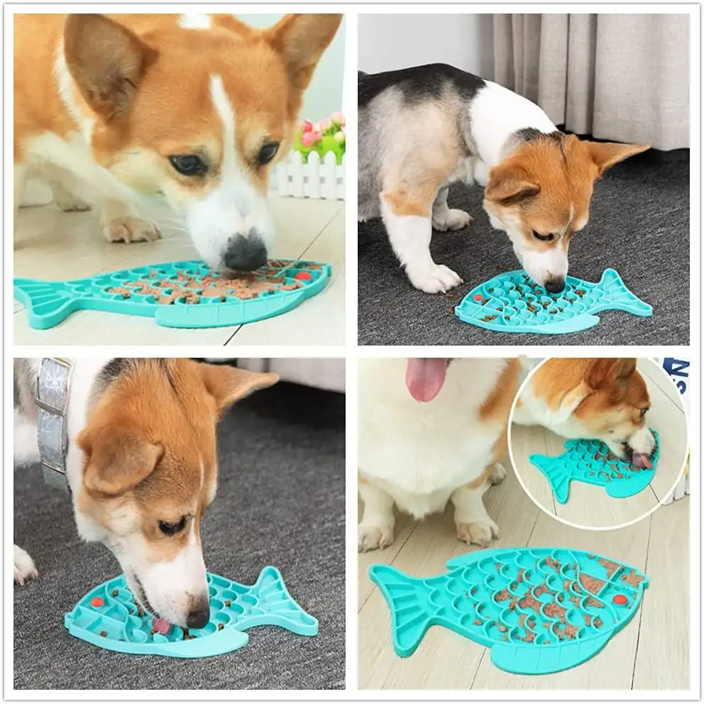 silicone-lick-mat-for-pet-dogs-slow-food-plate-rice-bowl-for-small-medium-dog-anti-gulping-choking-feeder-puppy-treat-dispenser