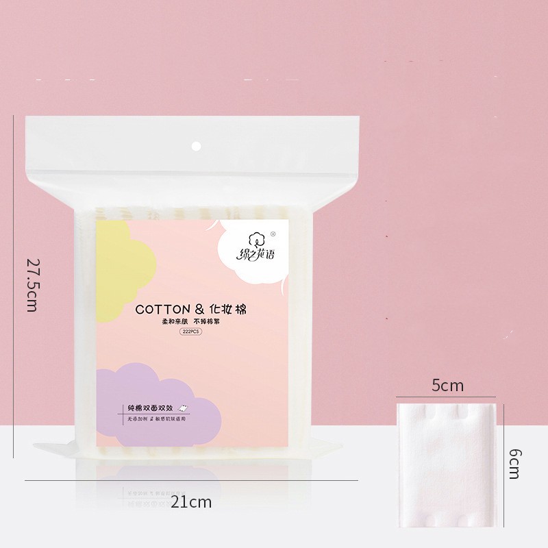 222 Pieces Thick Wet Compress Double-sided Cotton Puff
