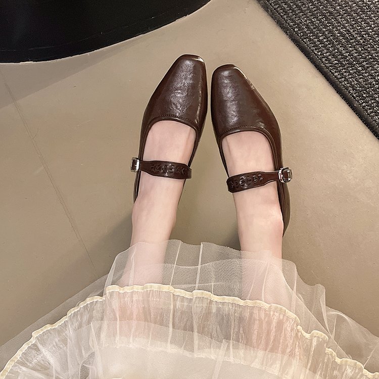 Square Toe Block Heel Mary Janes, picture 2 of 4