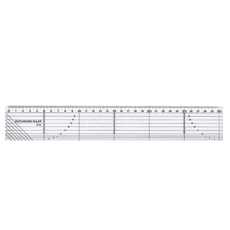 Title 2, 5X30 Transparent Plastic Color Ruler