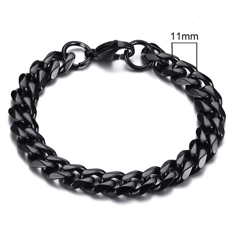 Stainless Steel Gold-plated Men's Six-sided Bracelet