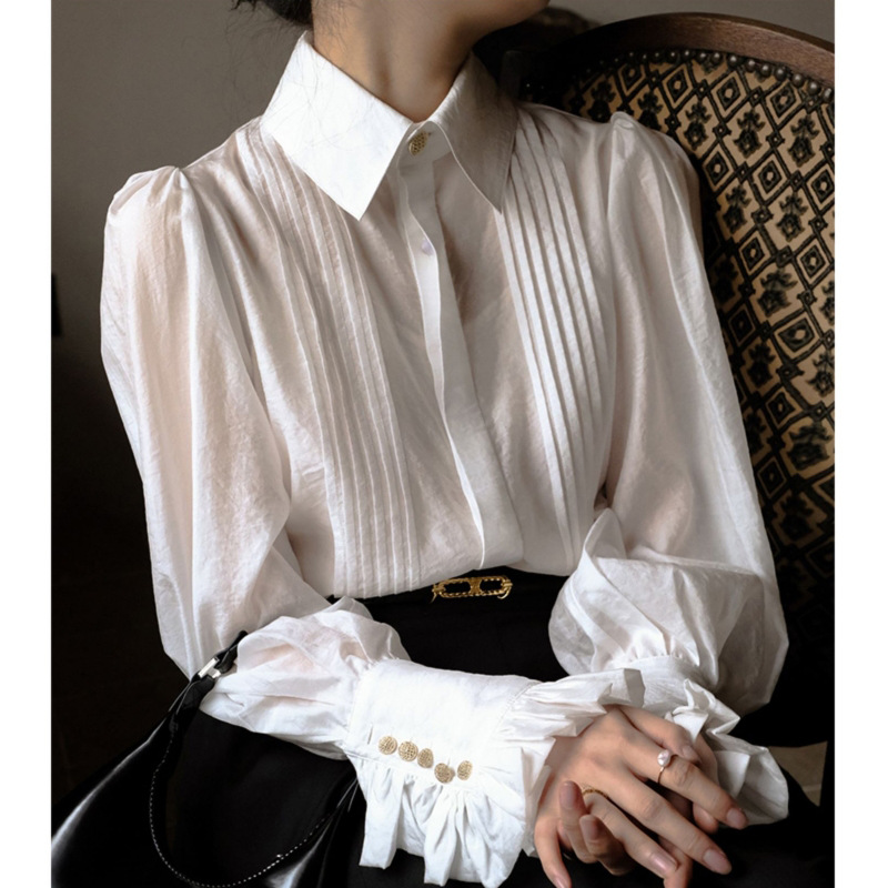 Title 2, Court Style Chic Thin Long Sleeve Shirt