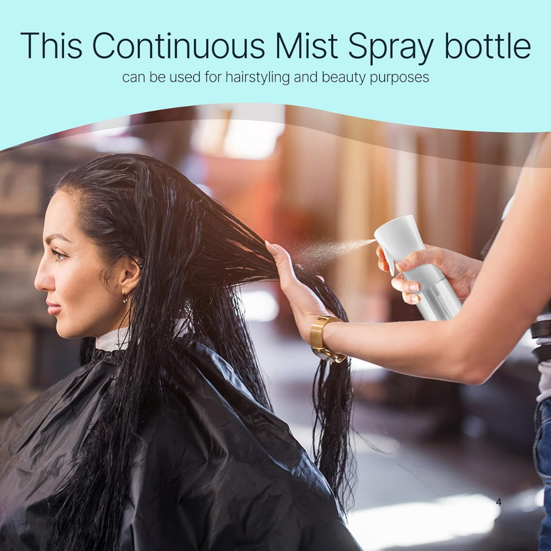 Flacon pulvérisateur pour cheveux, flacon pulvérisateur continu pour la coiffure