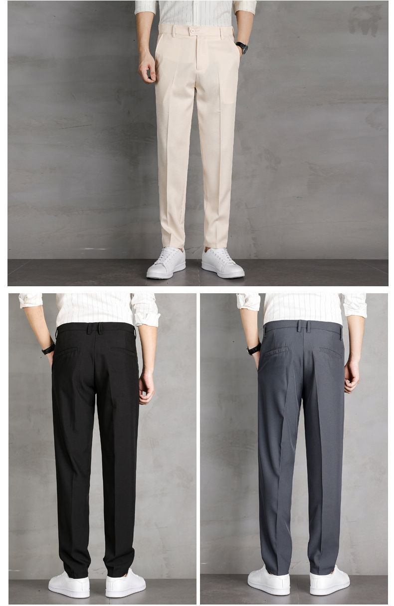 Title 7, Business Formal Suit Pants Straight Casual Nine...