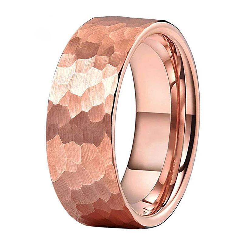 Title 1, Tungsten Steel Ring Matte Rose Gold Fashion Men