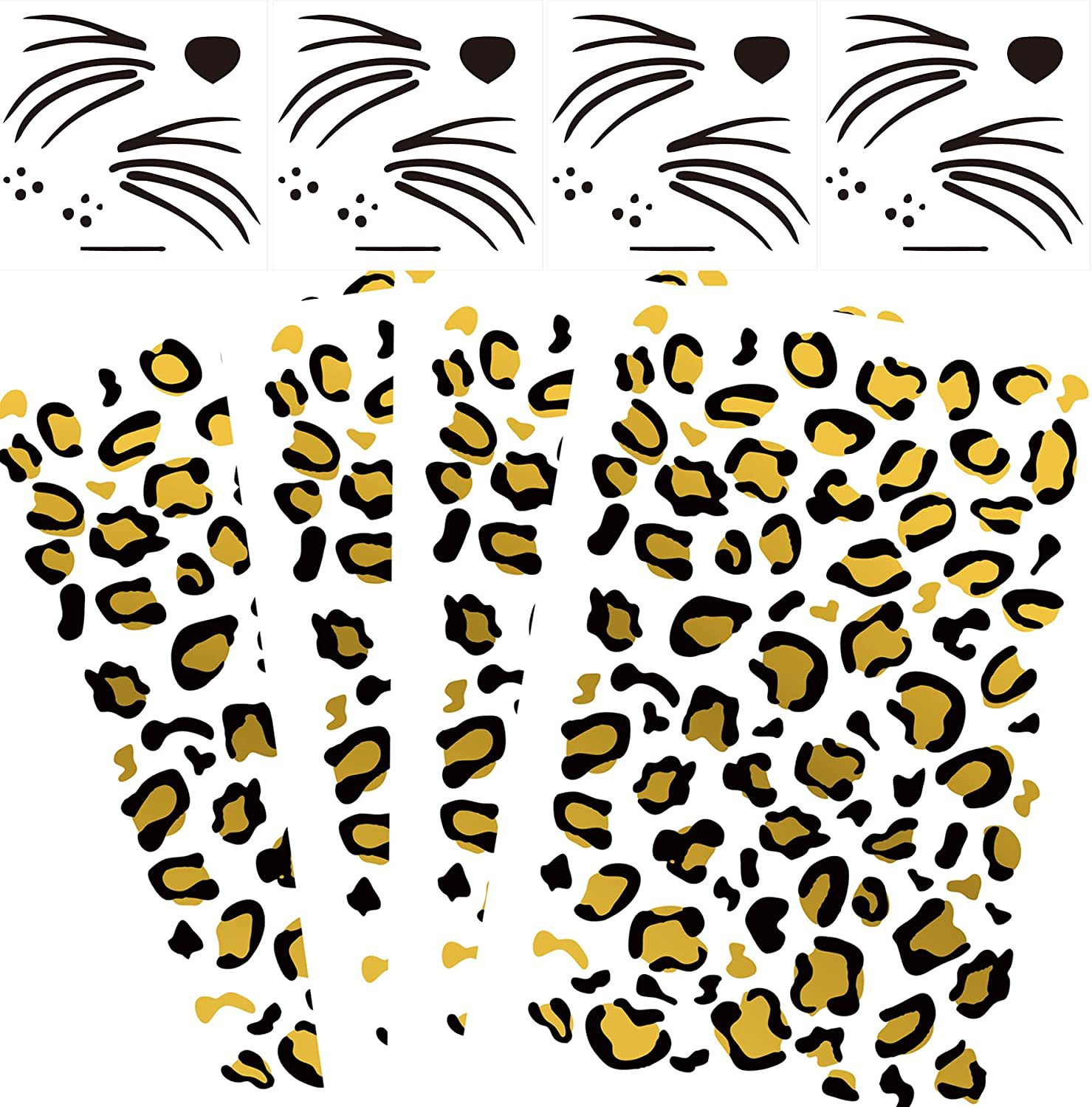 Title 4, Leopard Print Gliding Tattoo Sticker Metal Rewind