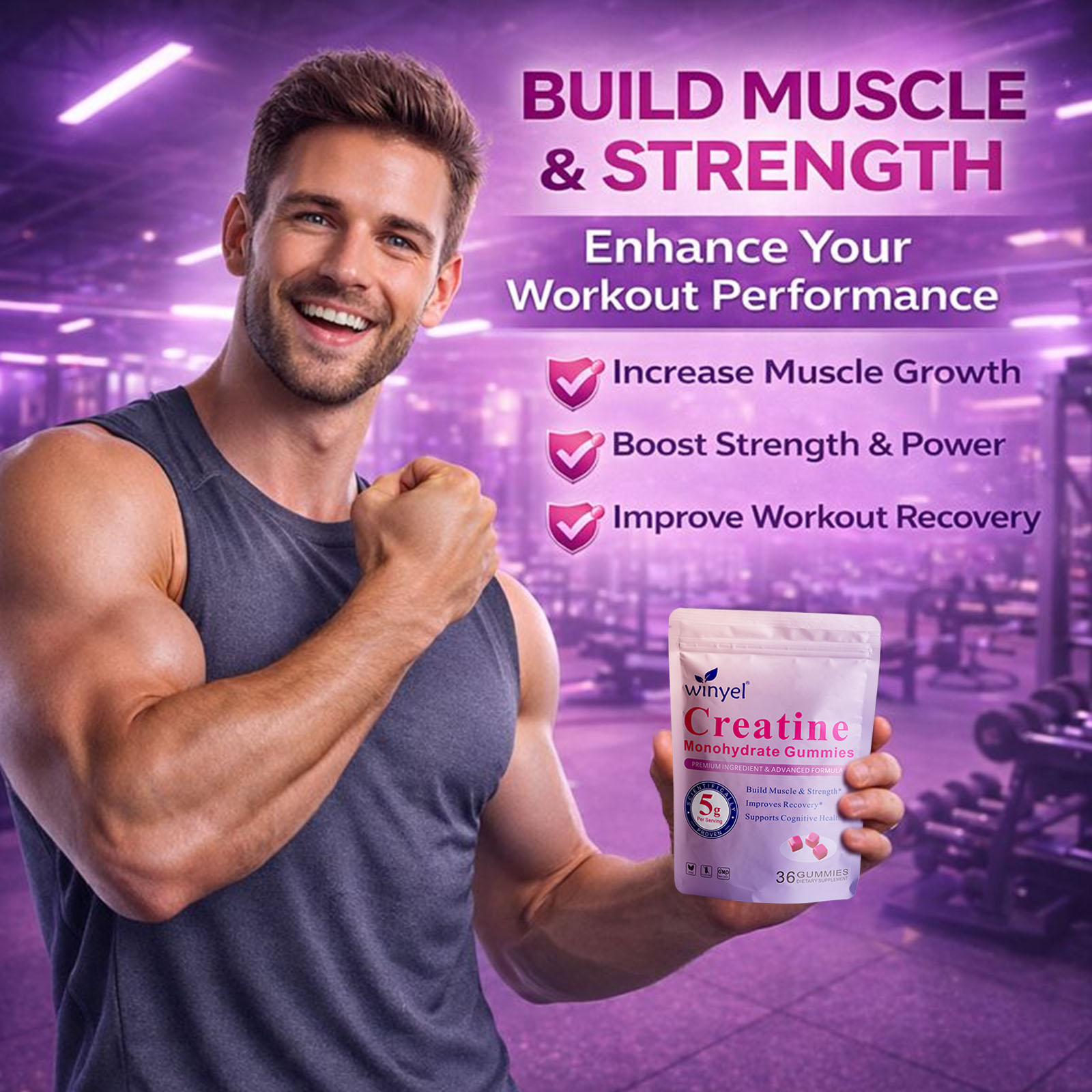 Gummies Creatine Monohydrate — Performance et Force - image 5