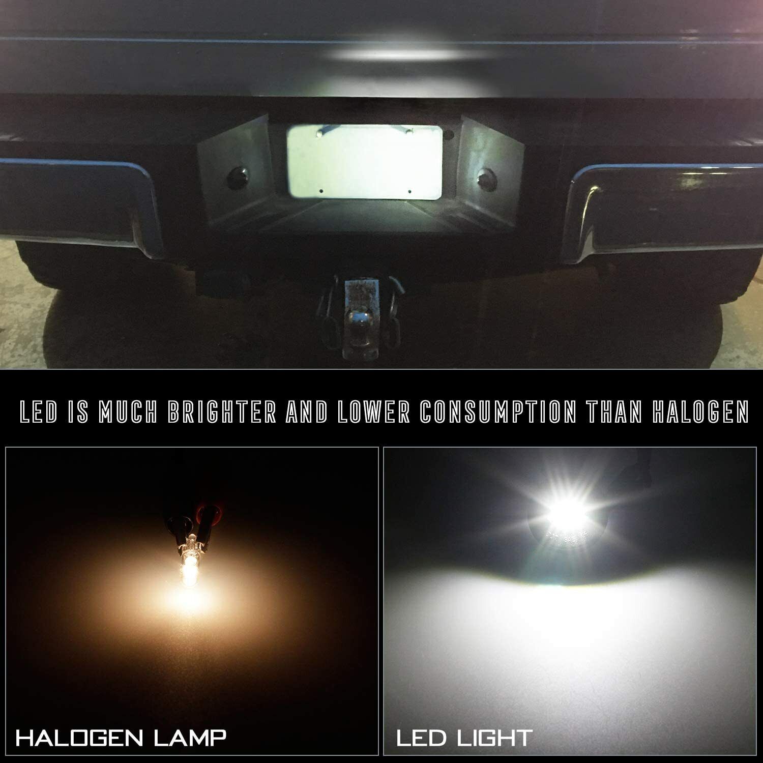 LED license plate light housing detail – low-profile OEM-style fit for Ford F-series