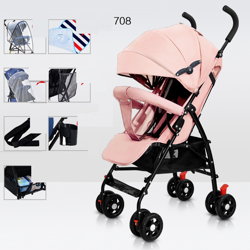 Sit And Lie Down Baby Portable Folding Simple Trolley — foto 2