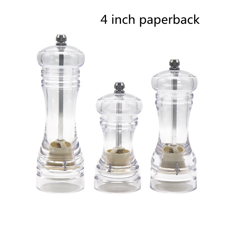 Title 6, Acrylic Grinder Transparent Manual Pepper Grind...