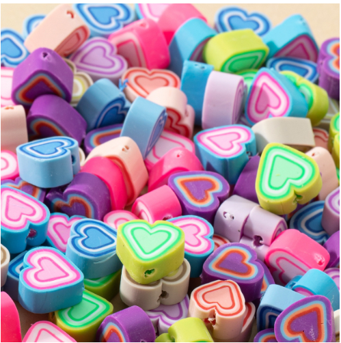 Multicolor peach heart 100PCS