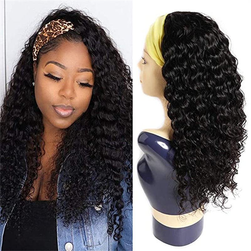 Black Small Curly Medium Curly Synthetic Fiber Hair Cover — foto 2