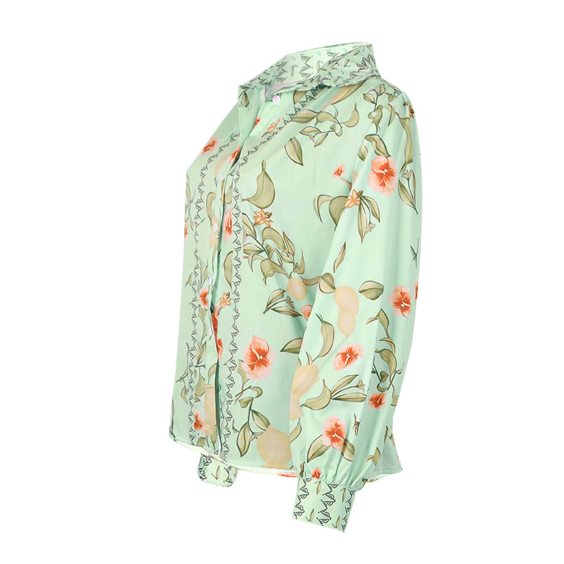 Title 8, Single-Breasted Resort Casual Versatile Floral ...