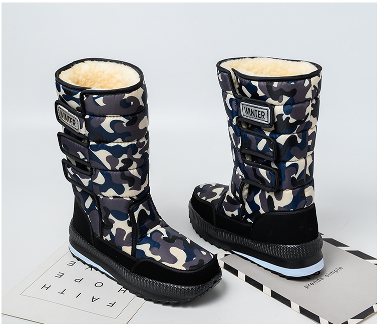 Casual Women's Plus Size High Tube Warm Cotton Shoes