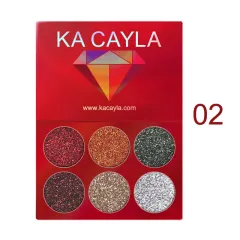 Creative 6 Colours Diamond Sequin Eyeshadow Palette - 2 Style - View 1