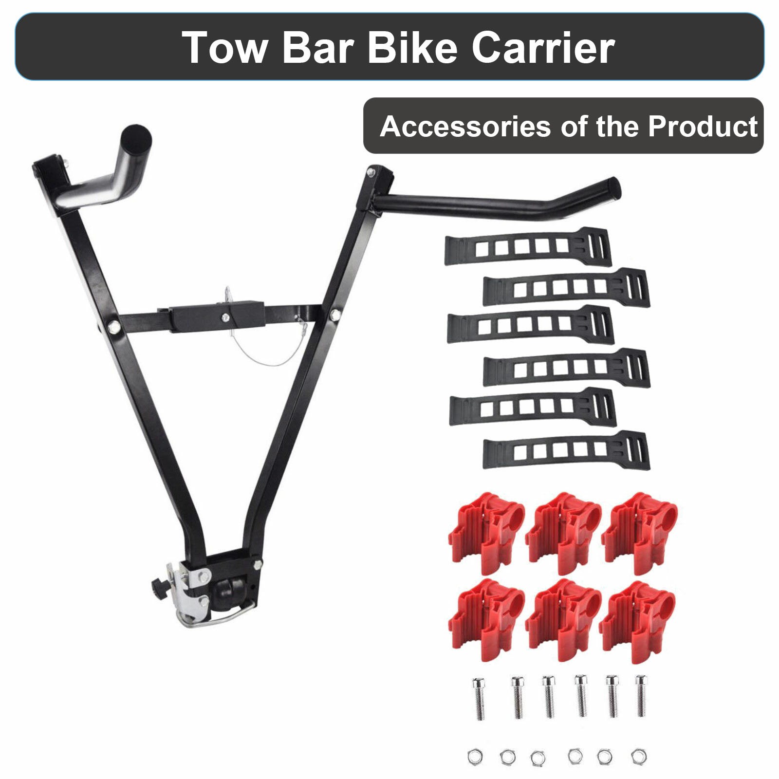 Heavy Duty 3 Bicycle Rear Tow Bar Bike Car Cycle Carrier Rack Hatchback CarVan
