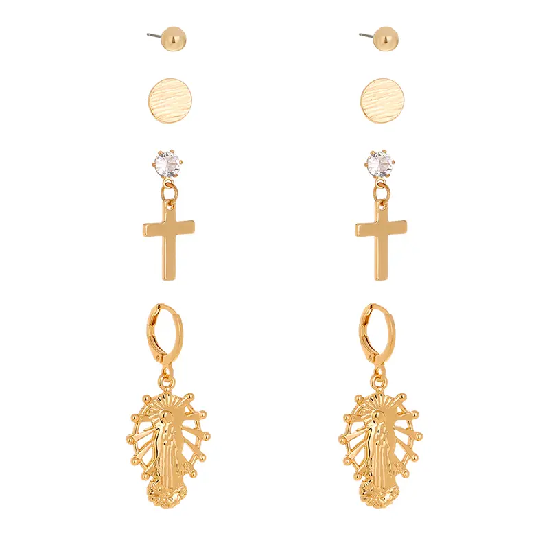 Religious Cross set earrings