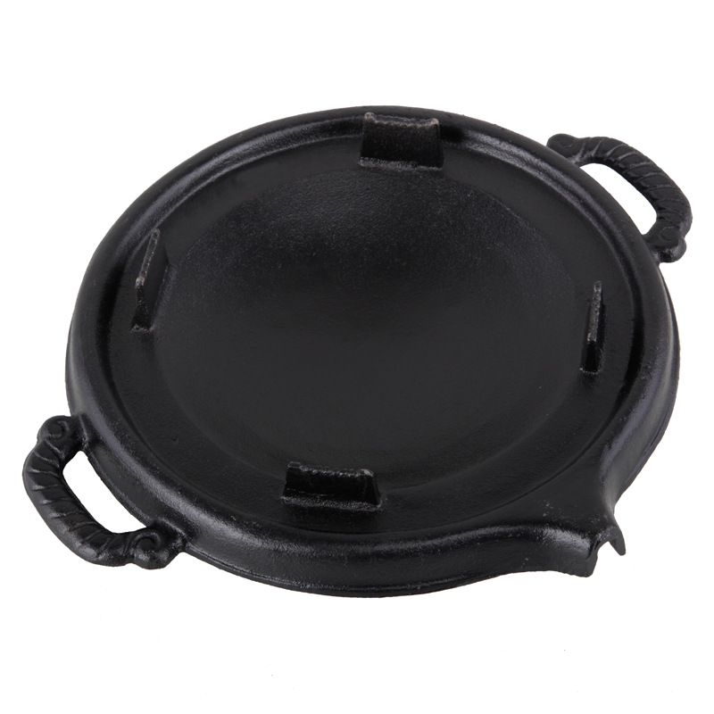 Title 6, Enamel Flat Bottom Boiled Meat Barbecue Pot For...