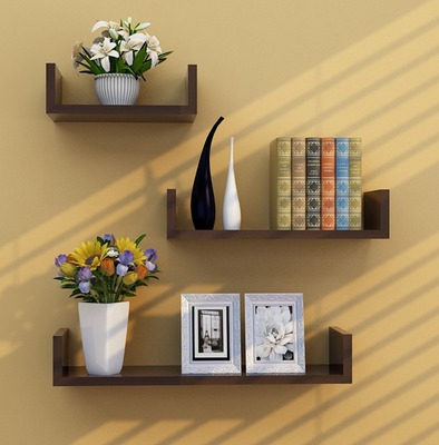U-Shaped Wall Shelf, Set of 3