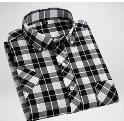 Paul Summer Thin Men's Cotton Plaid Shirt