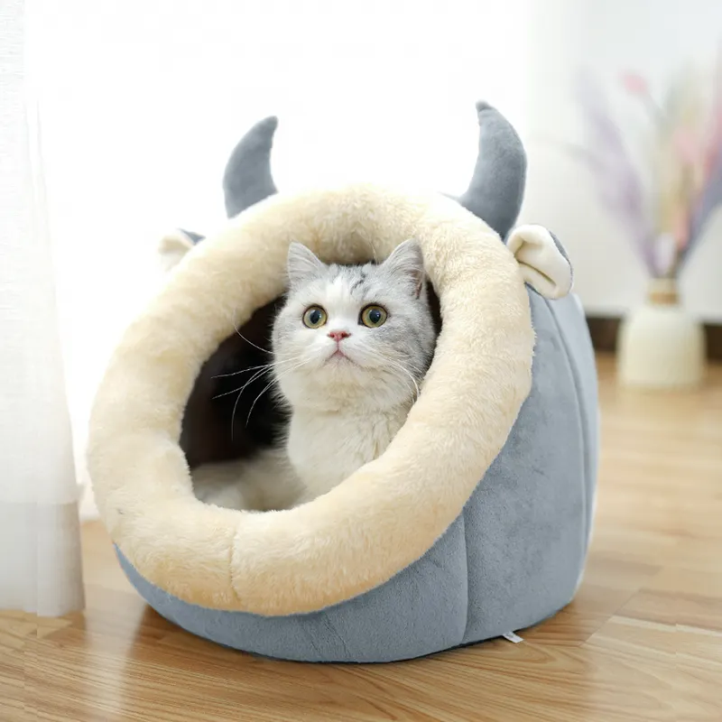 Cat House Villa Enclosed Supplies Bed