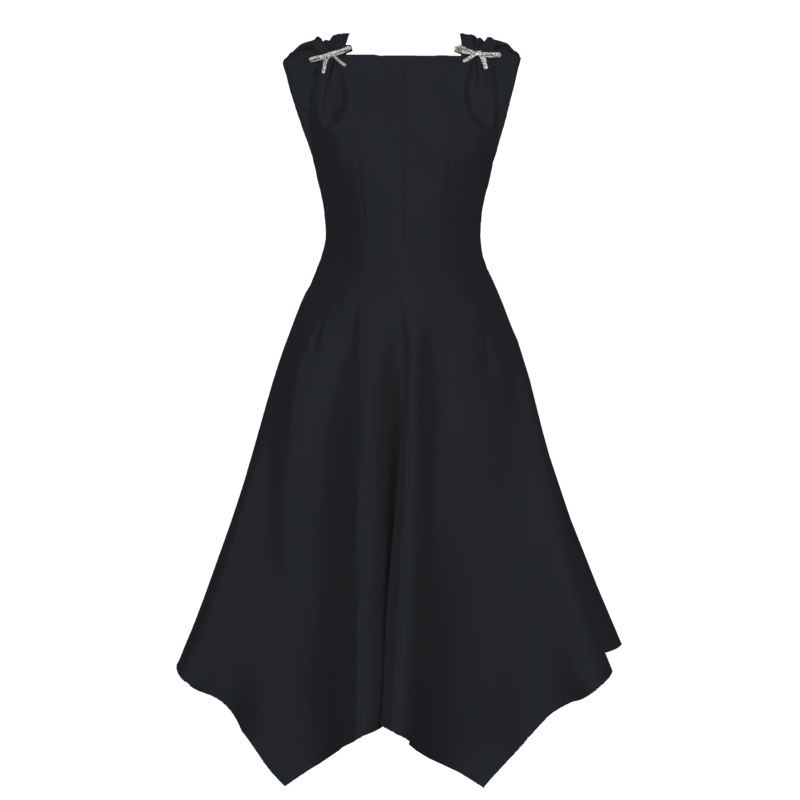 Sleeveless High Waist Slim Irregular Large Dress