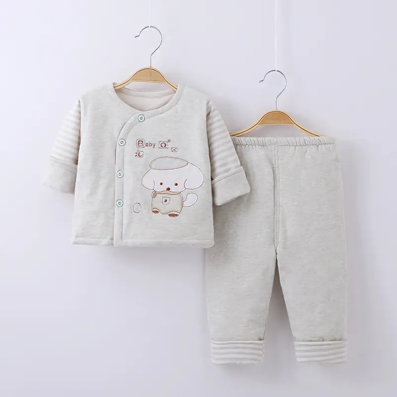 Newborn Baby Suit Autumn New Natural Color Cotton Thin