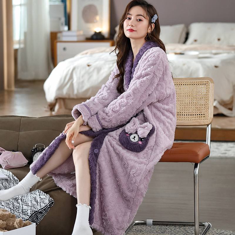 Title 25, Schattig vest kimono koraalfleece homewear