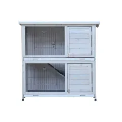 Rabbit Hutch Outdoor, 2-Story Rabbit Cage Indoor With Run, Bunny Cage With 2 Removable No-Leak Trays, Pet Cages With Non-Slip Ramp, Waterproof Roof... - View 1