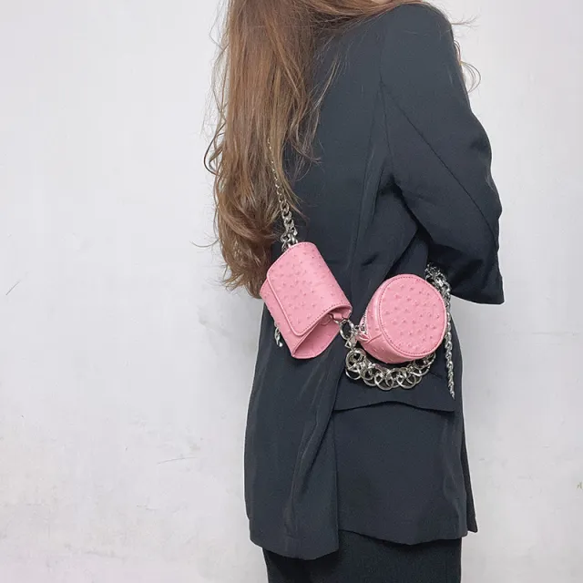 Street Trend Chain Diagonal Small Square Bag Pink - Shop at LoveMi