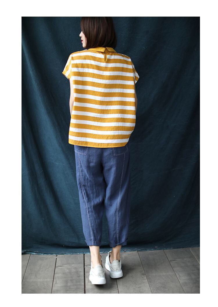 Literary Leisure Loose And Slim Plus Size Lapel Top