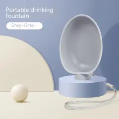 Portable Dog Drinking Bowl Outdoor Water Feeding Pet Outside Water Cup Dog Kettle For Small Breeds Dogs Pets Products - Grey - View 1